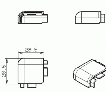 Комплект к плинтусу (90° внешний и внутренний углы по 2шт., 135° угол, 2 заглушки 5 подст.) пластик, серый FIRMAX Изображение 2