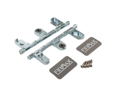 Комплект креплений Firmax высота 185 мм (Держатели фасада, заглушки) для ящика Slimline, кашемир Изображение