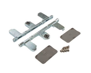 Комплект креплений Firmax высота 185 мм (Держатели фасада, заглушки) для ящика Slimline, кашемир Изображение 2