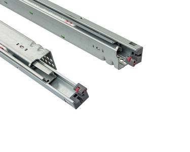 Комплект направляющих Soft-Close скрытого монтажа Firmax Smartline, L=500мм, полного выдвижения, для ЛДСП до 19 мм с доводчиком, (2 направляющие + 2 крепления) Изображение 3