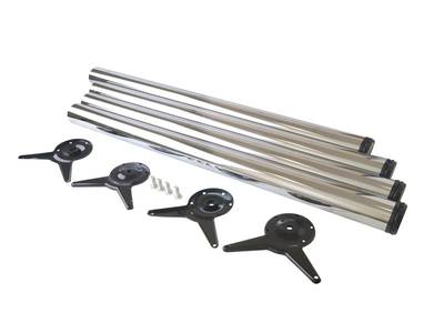 Комплект ножек для стола 4шт. FIRMAX, D=60,H=710мм (крепление из стали), сталь, хром Изображение 2