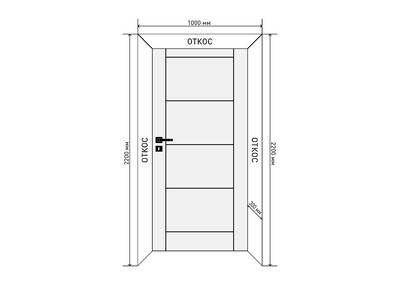 [ПОД ЗАКАЗ] Комплект откосов дверных QUNELL (300х2200х1000 мм, белый) Изображение 2