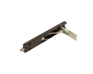 Комплект: шпингалет ELEMENTIS дверной накладной, ответная планка, саморезы, 140*22*8 мм, чёрный RAL9005 Изображение 5