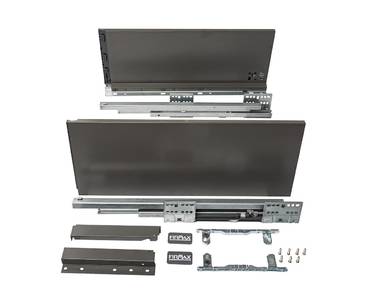 Комплект ящика Firmax Smartline, длина 500 мм, высота 199 мм, Push-to-Open, серый Изображение 5
