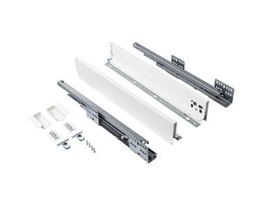 Комплект ящика Firmax Smartline, длина 500 мм, высота 84 мм, Push-to-Open, белый Изображение