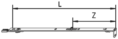 Концевой запор с выдвижным стержнем с угловым креплением, F=16мм, с 1i.S, L=300 FFH=1900-2100 Изображение 2