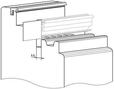 Заглушка концевая DEVENTER на штульповую створку, ширина паза 4-5 мм, ТЭП, белый Изображение 4