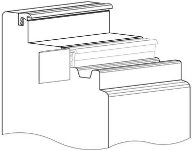 Заглушка концевая DEVENTER на штульповую створку, ширина паза 4-5 мм, ТЭП, белый Изображение 5