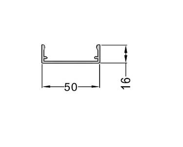 Крышка декоративная ALUMARK 16 мм 6.8м Белый RAL 9016 Изображение