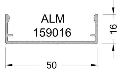 Крышка декоративная ALUMARK 16 мм 6.8м Белый RAL 9016 Изображение 2