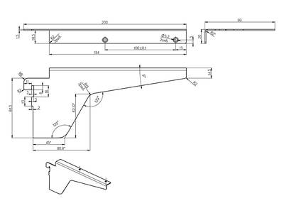 Кронштейн средний для полки ЛДСП 18 мм Firmax (R, белый) Изображение 4