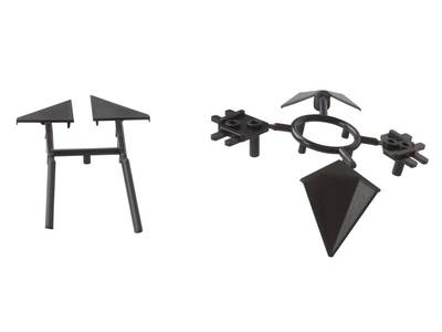 Комплект соединителей треугольного пристеночного бортика ALPHALUX (6 частей), пластик, черный Изображение 1
