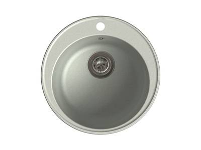 Мойка врезная GF-QUARZ (Z08) D=480 мм, цвет серый, кварц Изображение