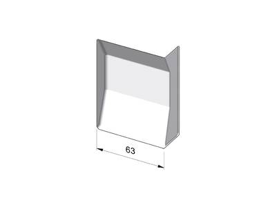 Накладка декоративная FIRMAX для навесов FRM0618, левая, цвет белый Изображение 2