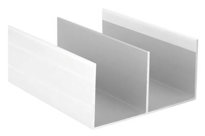 Направляющая верхняя, алюминий, L=5800 мм, белый глянец окрашеный. Изображение