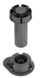 Ножка цокольная FIRMAX (H=100 мм, пластик, чёрный) Изображение 2