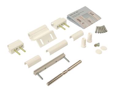 Петля Dr.Hahn KT-RV 3-х секц. в фурнитурный паз, белый RAL9016 Изображение