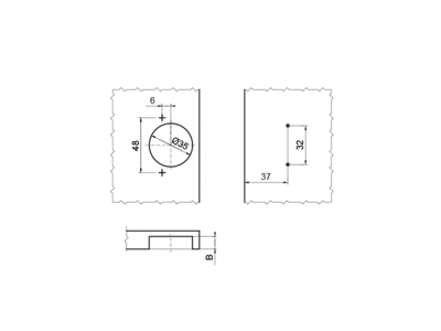 Петля Firmax для угловых +45° дверей Clickline, с доводчиком, угол открывания 100°, 48мм Изображение 3
