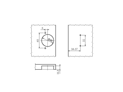 Петля Firmax для угловых дверей, 30° Slide-on, угол открывания 110°, 48 мм, шуруп, сталь Изображение 3