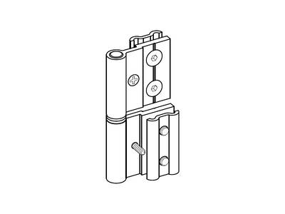 Петля для алюминиевой двери ALUTECH-ALT111 (RAL9006) Изображение