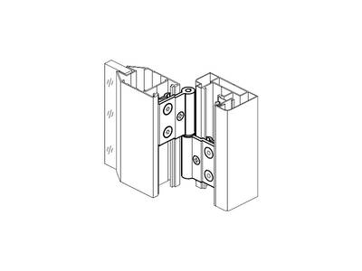 Петля для алюминиевой двери ALUTECH-ALT111 (RAL9006) Изображение 2