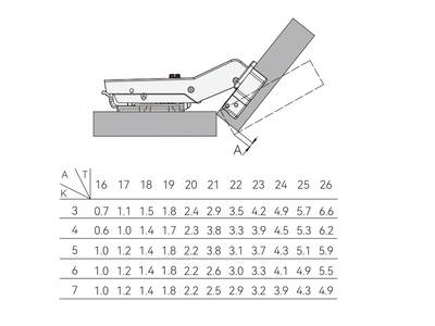 Петля для угловых дверей +45° Alphalux Titan Clip-On, Soft-Close, угол открывания 100°, 48мм, чашка 35 мм, титан Изображение 3