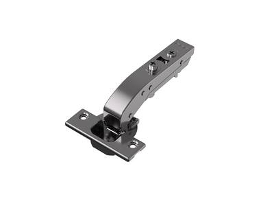 Петля для угловых дверей +90° Alphalux Titan Clip-On, без пружины, угол открывания 100°, 48мм, чашка 35 мм, титан Изображение