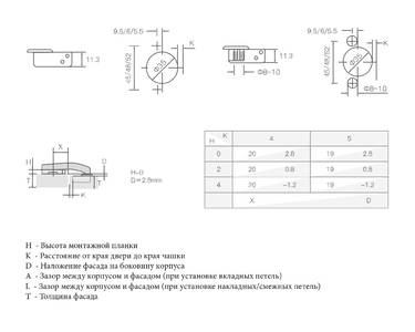 Петля для угловых дверей 90° Firmax Smartline, Clip On, без доводчика, 48мм, 35 мм чашка Изображение 4