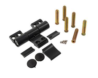 Петля двер. втулочн. ELEMENTIS, 3-х секционная, м/о 63, креп. на тепл. профиль, антрацит 7016 Изображение