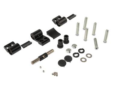 Петля двер. втулочн. ELEMENTIS, 3-х секционная, м/о 63, креп. на тепл. профиль, черн. мат. RAL9005S Изображение