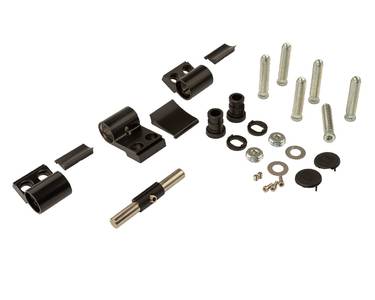 Петля двер. втулочн. ELEMENTIS, 3-х секционная, м/о 63, креп. на тепл. профиль, черн. мат. RAL9005S Изображение 4