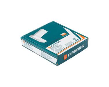 Петля дверная ELEMENTIS серия IQ-Plus 16-19 мм, Белый RAL9016 с черными заглушками Изображение 3