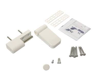 Петля дверная на 160 кг, наплав 17-21,  RAL9016 белый Изображение