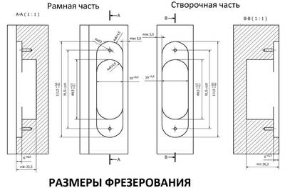 Петля дверная скрытая универсальная, 3D, 111,5х29 мм, 80 кг, сатин хром., с 4 пласт. колпачками Изображение 3