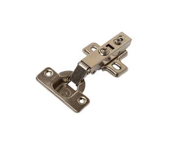 Петля накладная Clip-On с доводчиком, 84гр, с монтажной планкой h=0мм в сборе, под саморез, 48*6мм, 35мм чашка Изображение