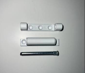 Петля оконная 75 мм белый 9016 (ЕКО) 3 части. Изображение 1