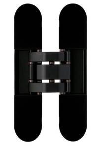 Петля скрытая, 3D, универсальная, 120x23 мм, 60 кг, цамак, черная Изображение
