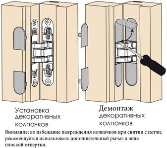 Петля скрытая, 3D, универсальная, 120x30 мм, 60 кг, цамак, золото матовое Изображение 9