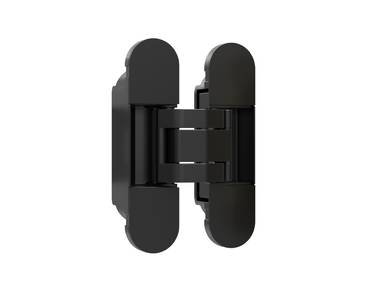 (1 кор.=2 петли) Петля скрытая ELEMENTIS, универсальная, 3D, 120x30 мм, 80 кг, цамак, черный матовый Изображение 7