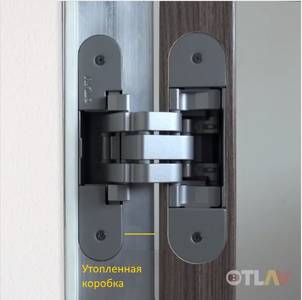 Петля скрытая для компланарных дверей, универсальная, 3D, 130x32/25 мм, 60 кг, цамак и алюминий, с 4 накладками и 4 винтами для крепления накладок, черный матовый Изображение 10