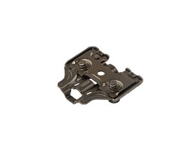 Планка монтажная 3D для петель Firmax Smartline Clip On, Soft-Close, H=0, крестовая с регулировкой по высоте, под евровинт, черный никель Изображение 3