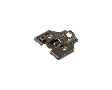Планка монтажная 3D для петель Firmax Smartline Clip On, Soft-Close, H=0, крестовая с регулировкой по высоте, под саморез, черный никель Изображение