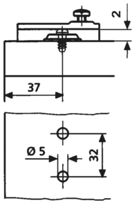 Монтажная планка для петли мебельной FGV серии QS (H=2) Изображение 2