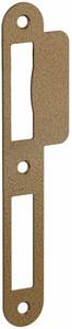 Планка ответная д/ригеля и защелки, для деревянной двери, овальная, бронза, левая №5 N Изображение