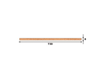 AGT ламинированная плита МДФ (белый с древесной структурой (230), 2800x730x8 мм) Изображение 2