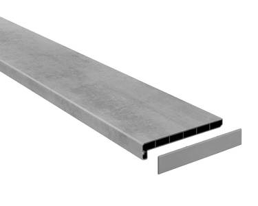Подоконник пластиковый Moeller 350 мм, серый бетон Изображение