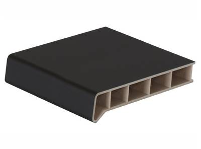 Подоконник пластиковый Moeller 200мм, черный ультраматовый (clean-touch) 5,5м Изображение 2