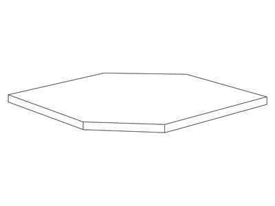 Полка для навесных угловых корпусов (61x61 мм, белый) Изображение