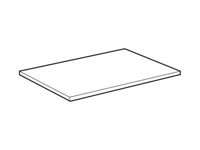 Полка для навесных корпусов короткая (80x29 мм, белый) Изображение