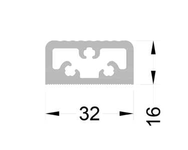 Порог дверной ALUMARK 32/16 мм 6м неокрашенный Изображение